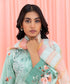 Womens Eid Pret Green Embroidered Cotton Satin Three Piece Suit